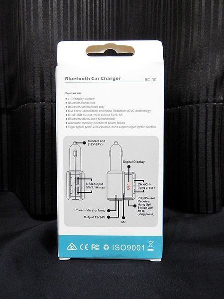 KKmoon シガーソケット USBカーチャージャー FMトランスミッター Bluetooth ハンズフリー通話 ワイヤレス音楽再生の画像4