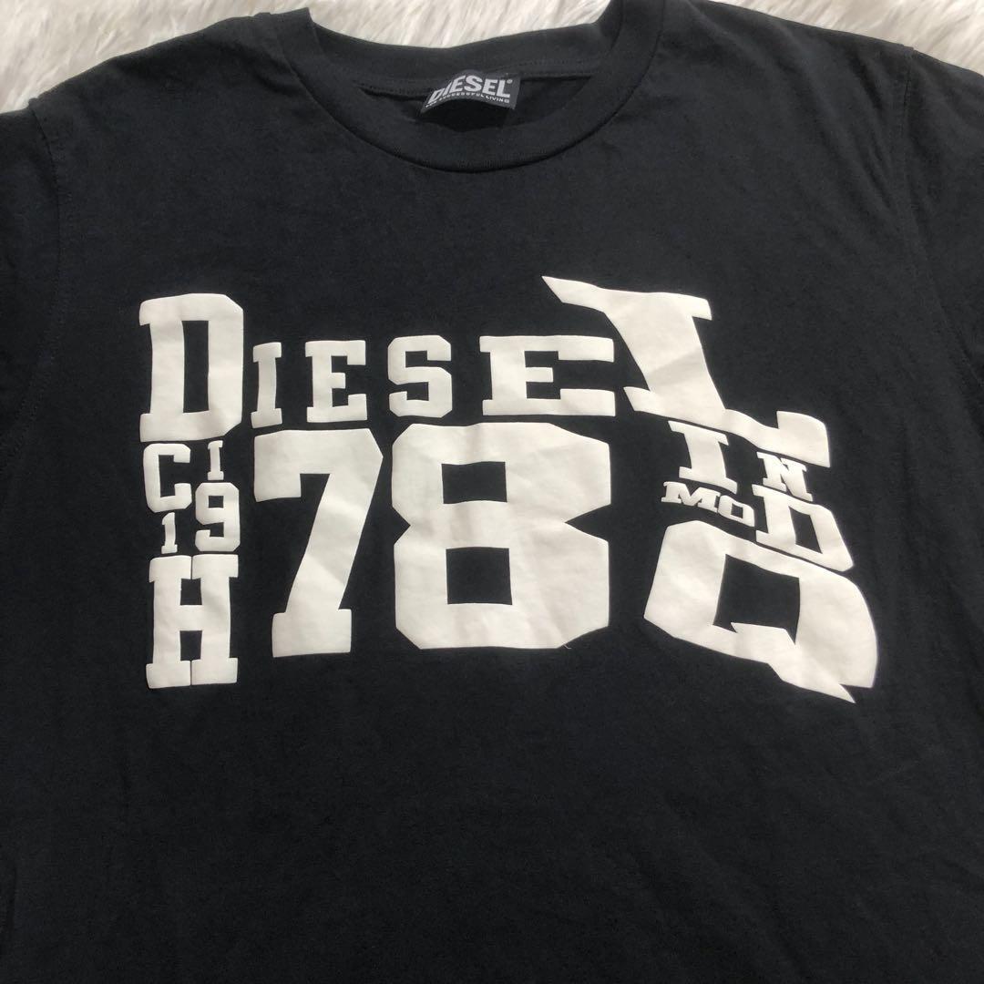 DIESEL ディーゼル Tシャツ 半袖 カットソー ワンポイント プリント ブランドロゴ ブラック 黒色 メンズ 男性 アメカジ 女性 レディース_画像6