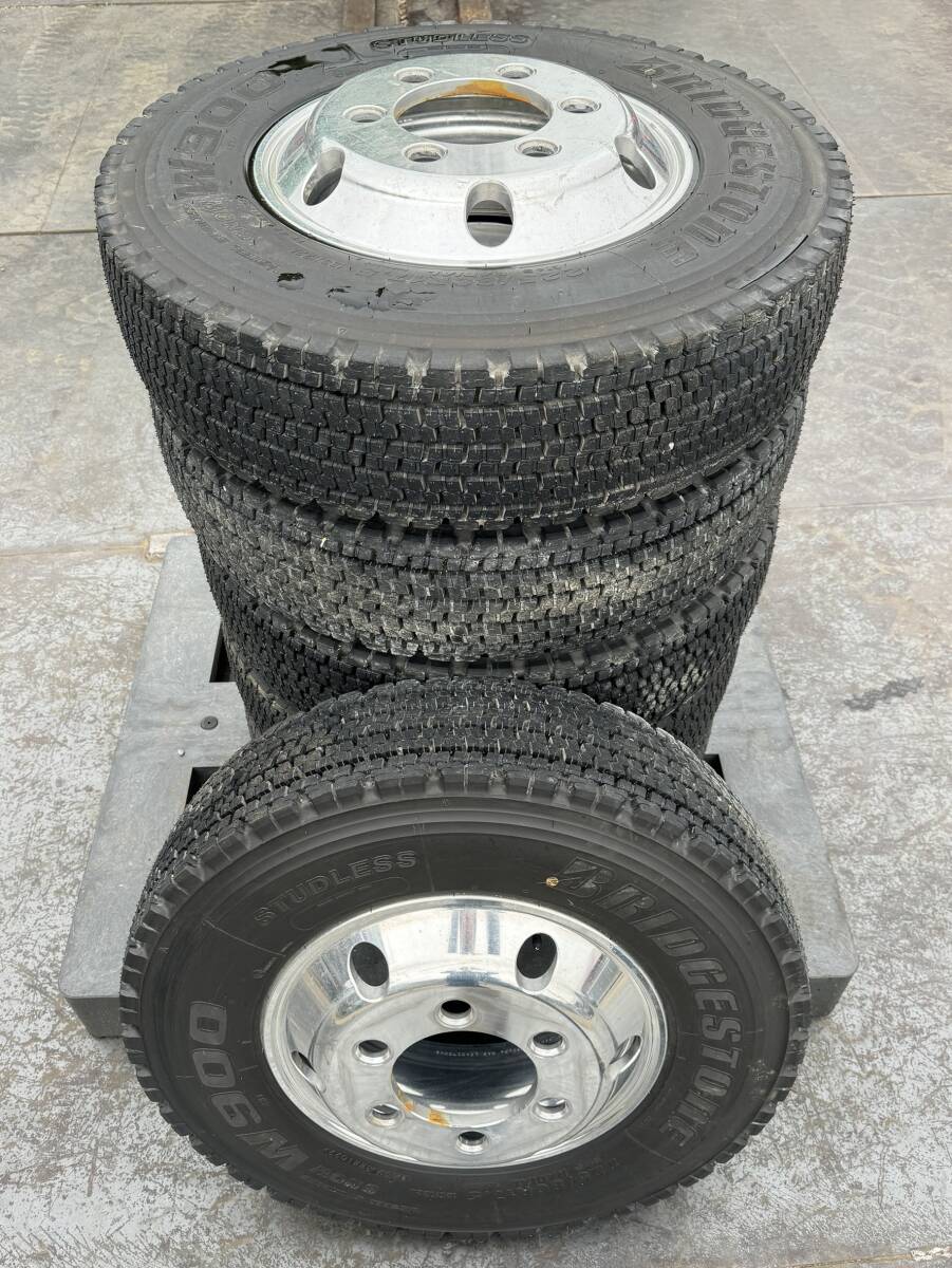 g78 tough bright aluminium wheel 17.5×6.00 Bridgestone 225/80R17.5 W900 6 pcs set 