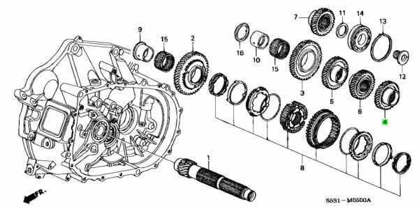  unused Honda genuine products Civic EP3 type R Integra DC5 type R counter shaft fifth gear gear 