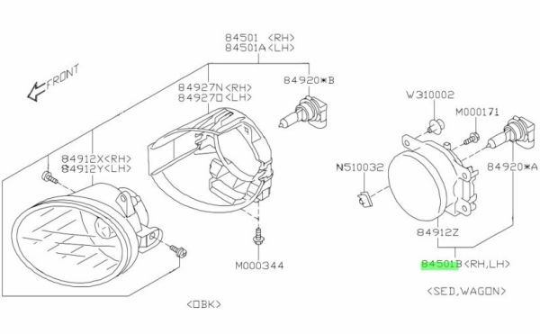 未使用 スバル 純正品 WRX レヴォーグ VAG/VAB/VM4/VMG フォレスター SJ5 レガシィBS9/BN9 フォグライト フォグランプ 左右セット_画像2