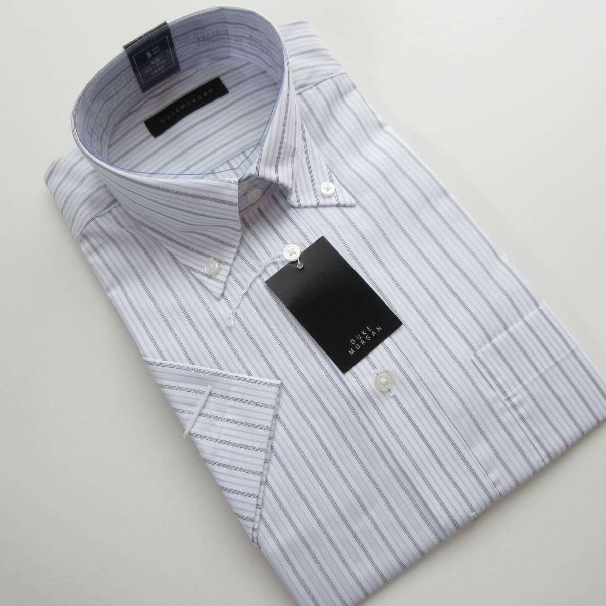 【半袖】◆DUKE MORGAN コナカ ボタンダウンドレスワイシャツ Sサイズ 形態安定加工 ビジネスシャツ 37 紳士服のコナカ_画像7
