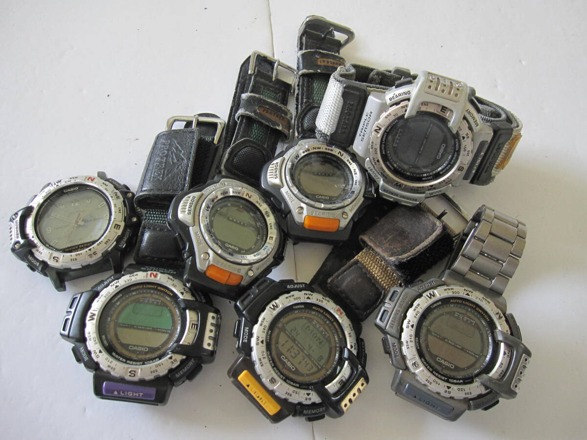 【YT-B37-143～149】CASIO/カシオ PRO TREK、プロトレック「PRT-40・PRT-41・PRT-50・PRT-420」QZ 7本セット_画像1