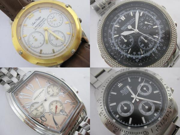 【YT-B25-251～270】クロノグラフ「Angel Clover、Kenneth Cole、FESTINA、BROOKIANA、ELGIN、TITUS 他」QZ 20本セットの画像4