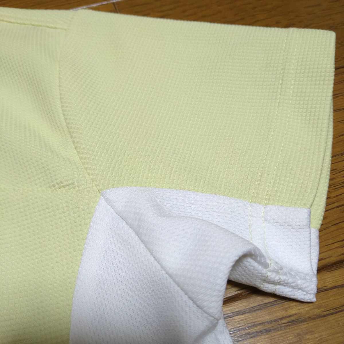 プリンス レディース L 半袖 ポロシャツ テニスウェア Tシャツ 薄いレモンイエロー ホワイト prince 150cm 160