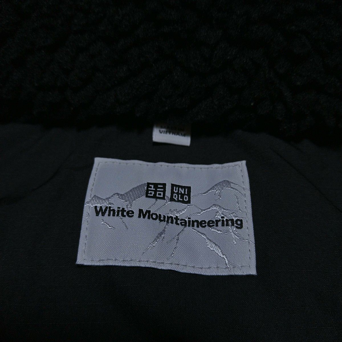 ユニクロ ボア トップス M メンズ ブラック パーカー  プルオーバー ハイネック White Mountaineering 黒