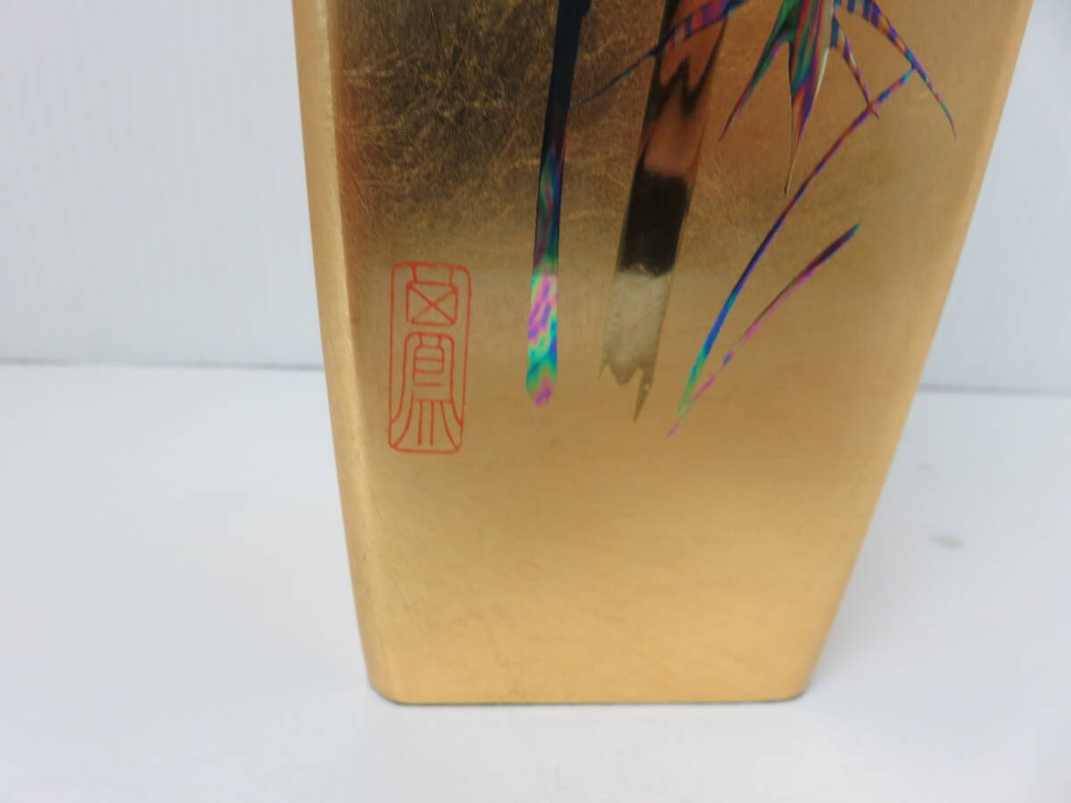  gold . handicraft vase bamboo angle trunk . flower raw . gold . handicraft flower vase box attaching 