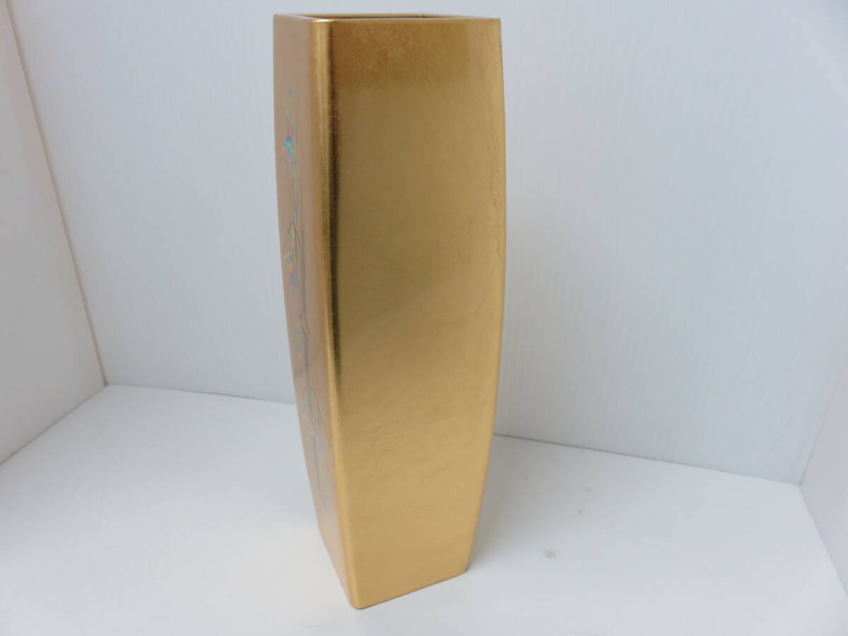  gold . handicraft vase bamboo angle trunk . flower raw . gold . handicraft flower vase box attaching 