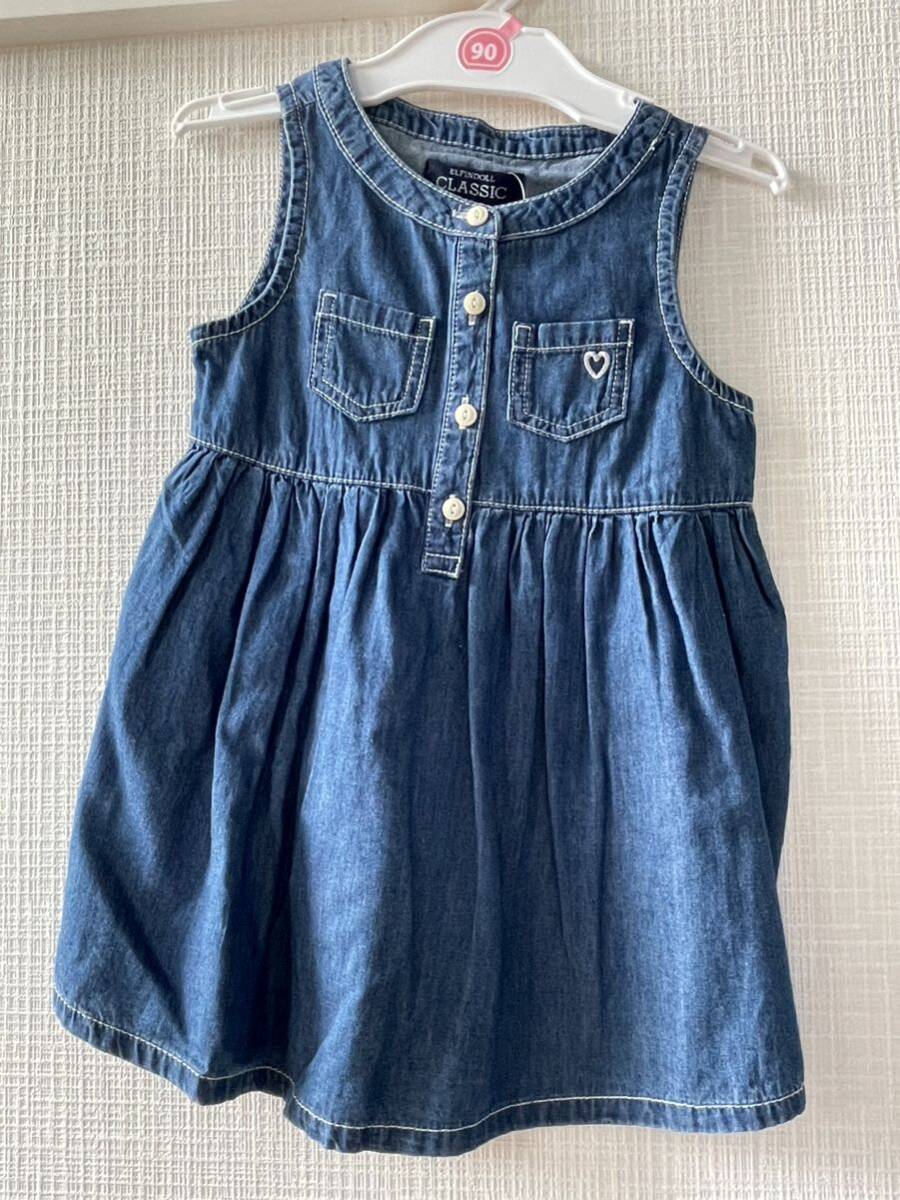 ベビー服　ワンピース デニム　90サイズ　新品　タグ付き_画像1