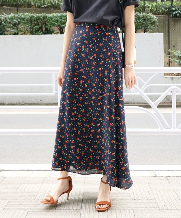  prompt decision new goods popular unused tag attaching slow b Iena SLOBE IENA flower dot flair skirt navy 38 Spick and Span 