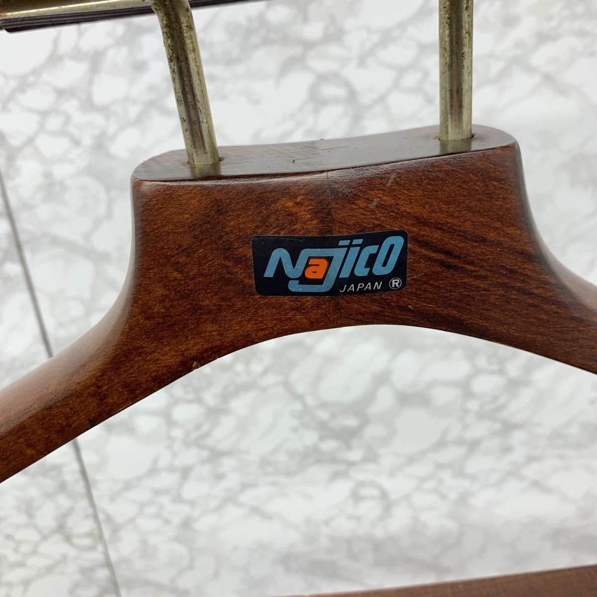 NAJICO  Japan ナジコ　木製スーツハンガー　ビンテージ　レトロ　アンティーク　ハンガーラック