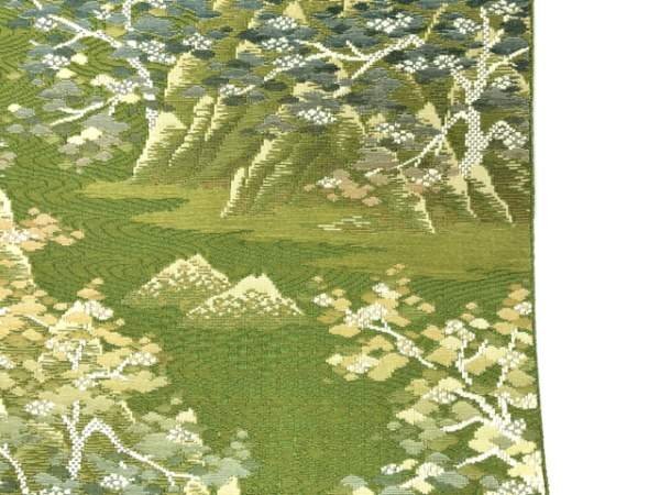 085507# 【1円～】山並みに樹木模様織出し名古屋帯の画像5
