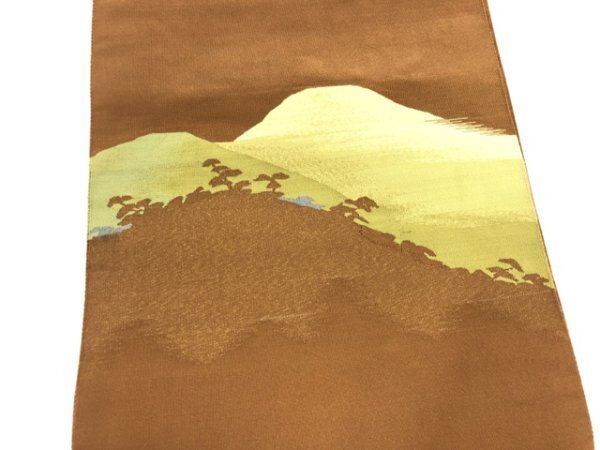 085180# 【1円～】本綴れ遠山に松模様織出し名古屋帯の画像2