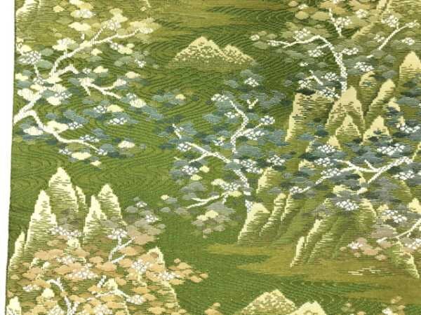 085507# 【1円～】山並みに樹木模様織出し名古屋帯の画像4