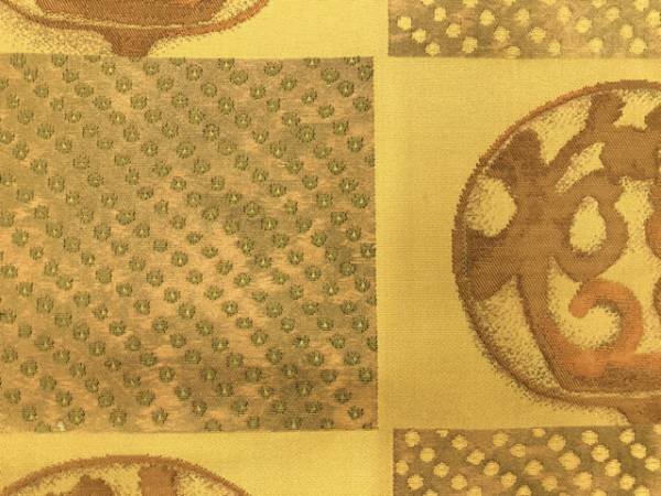 085443# 【1円～】市松に抽象模様織出し名古屋帯の画像4
