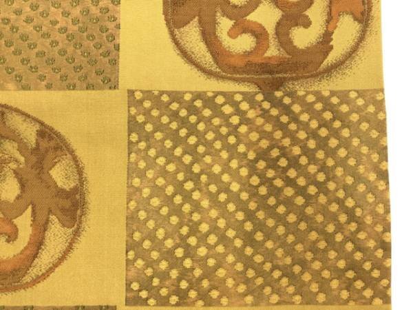 085443# 【1円～】市松に抽象模様織出し名古屋帯の画像3