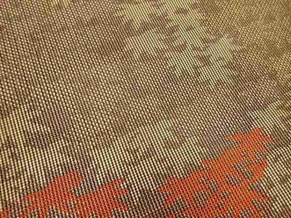 086036# 【1円～】紗 紅葉模様織り出し名古屋帯の画像6