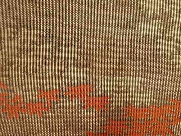 086036# 【1円～】紗 紅葉模様織り出し名古屋帯の画像4