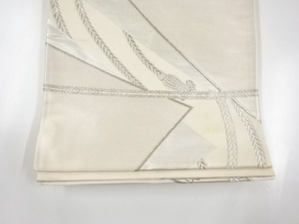 ys6973254; 宗sou 組紐模様織り出し袋帯（材料）【アンティーク】【着】_画像10