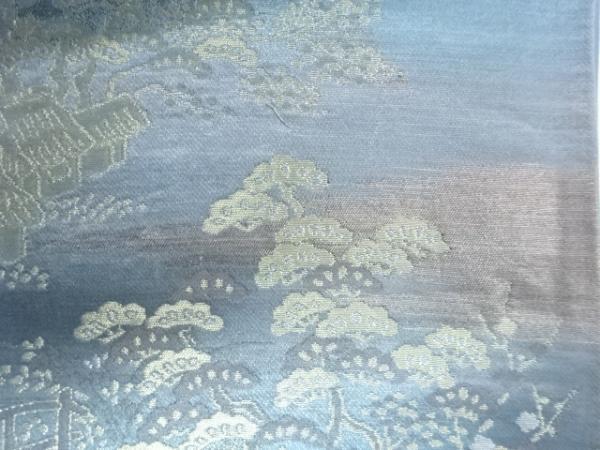 ys6984393; 宗sou 橋に樹木風景模様織出し袋帯（材料）【アンティーク】【着】_画像6