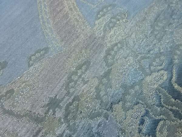 ys6984393; 宗sou 橋に樹木風景模様織出し袋帯（材料）【アンティーク】【着】_画像5