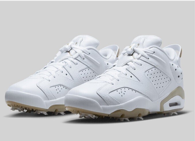 正規★NIKE ナイキ★Air Jordan 6 Low Golf★ジョーダン レトロ6G★ゴルフシューズ★US8.5 26.5cm【DV1376-100】ホワイト白【本物保証】_画像1