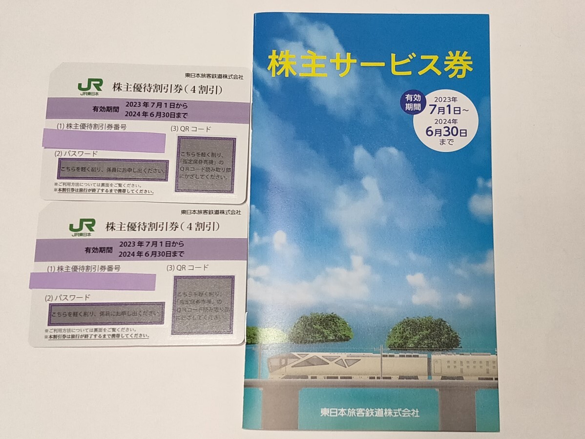 JR東日本 株主優待割引券2枚 ＋ 株主サービス券小冊子の画像1