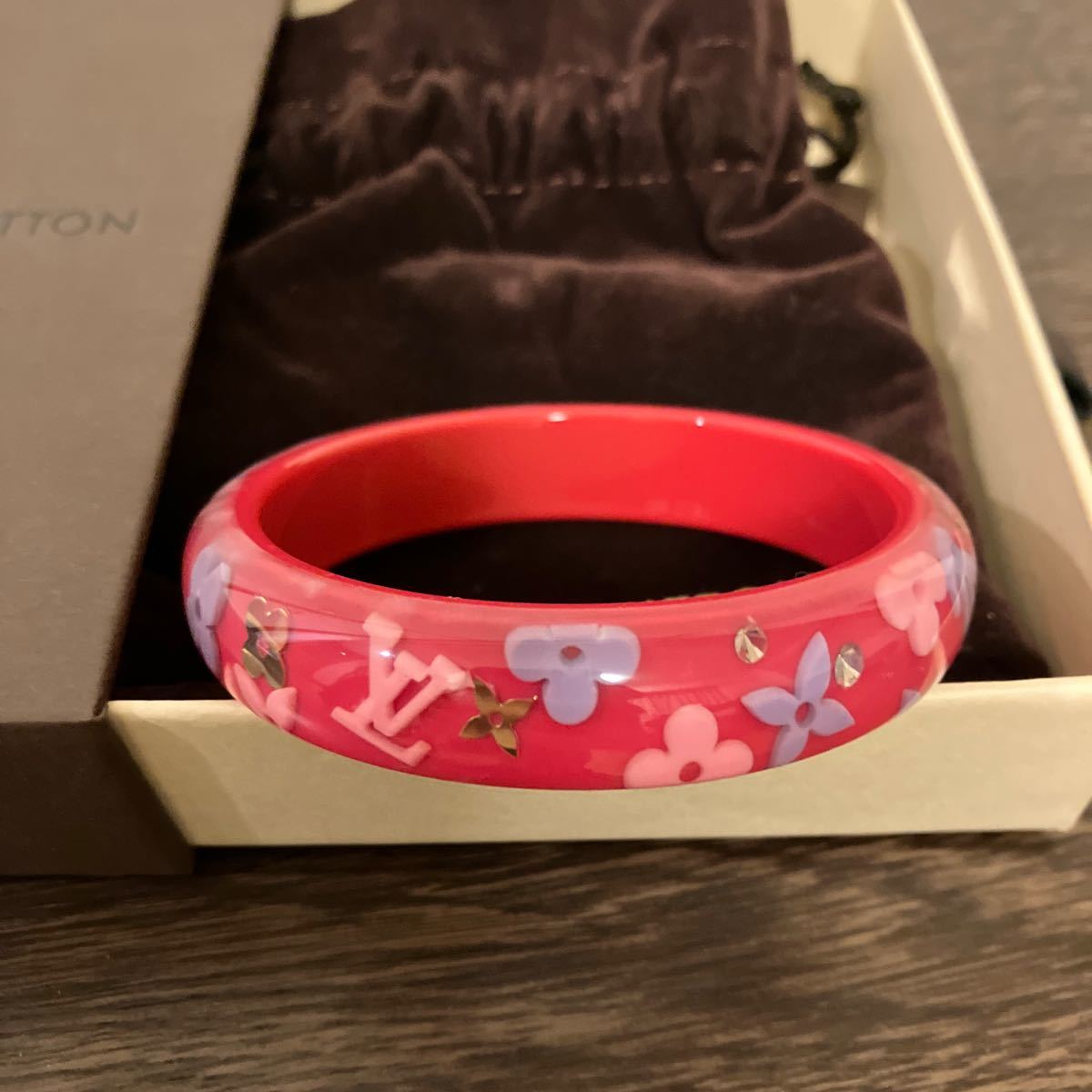 [ unused ] Louis Vuitton Louis Vuitton bangle brass re ankle - John lady's pink [ new used ]