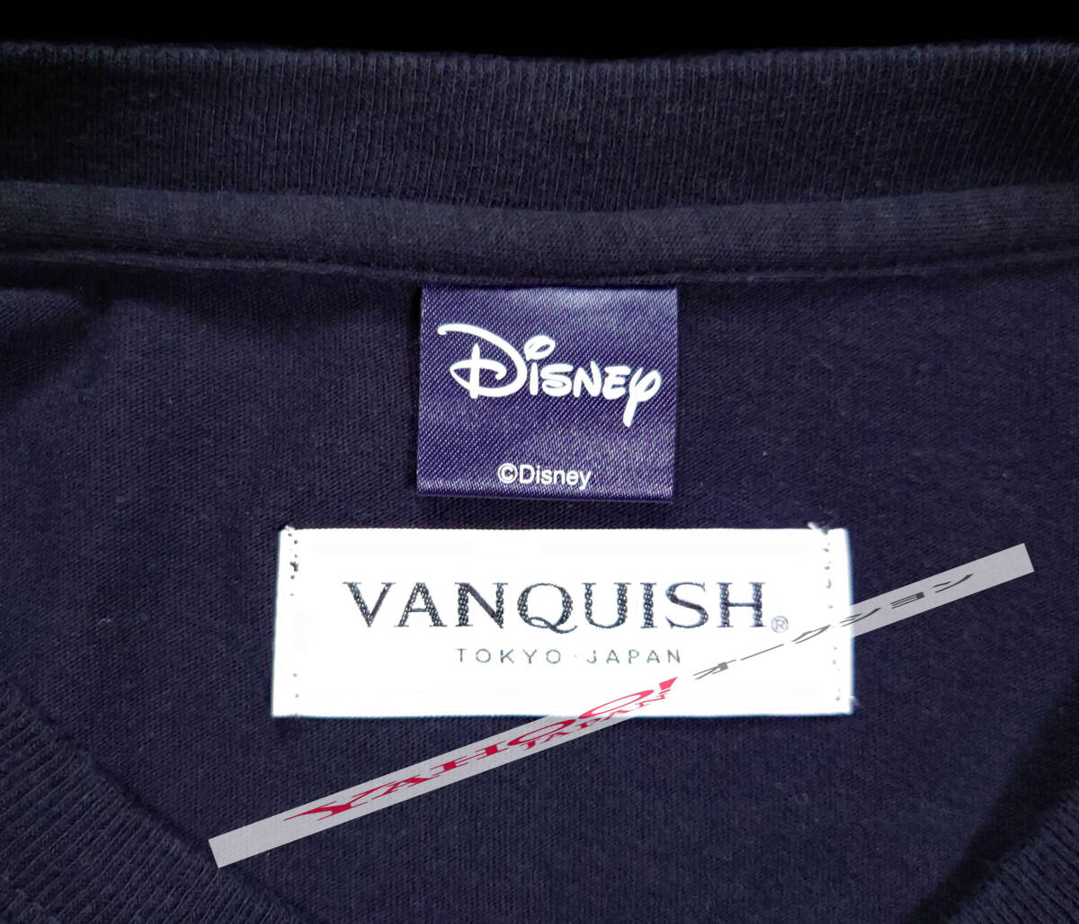 ☆ VANQUISH Disney コラボ 黒 ミッキーマウス Tシャツ ヴァンキッシュ ディズニー S 半袖カットソー ディズニー_画像5