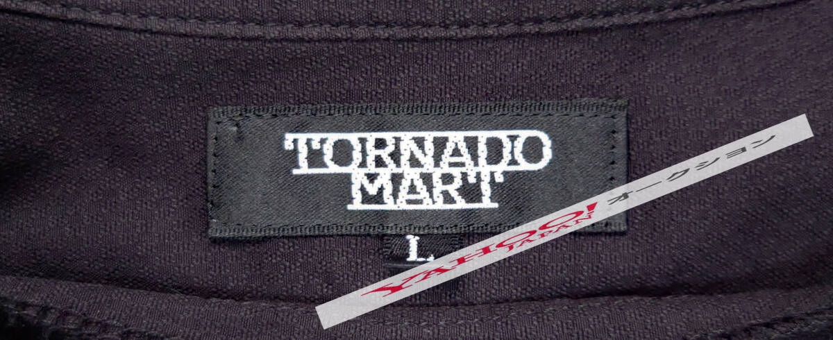 クリーニング済み 送料格安 美品 TORNADOMART ブラック バックレース 半袖シャツ トルネードマート 黒 L 編み上げ カジュアル_画像6