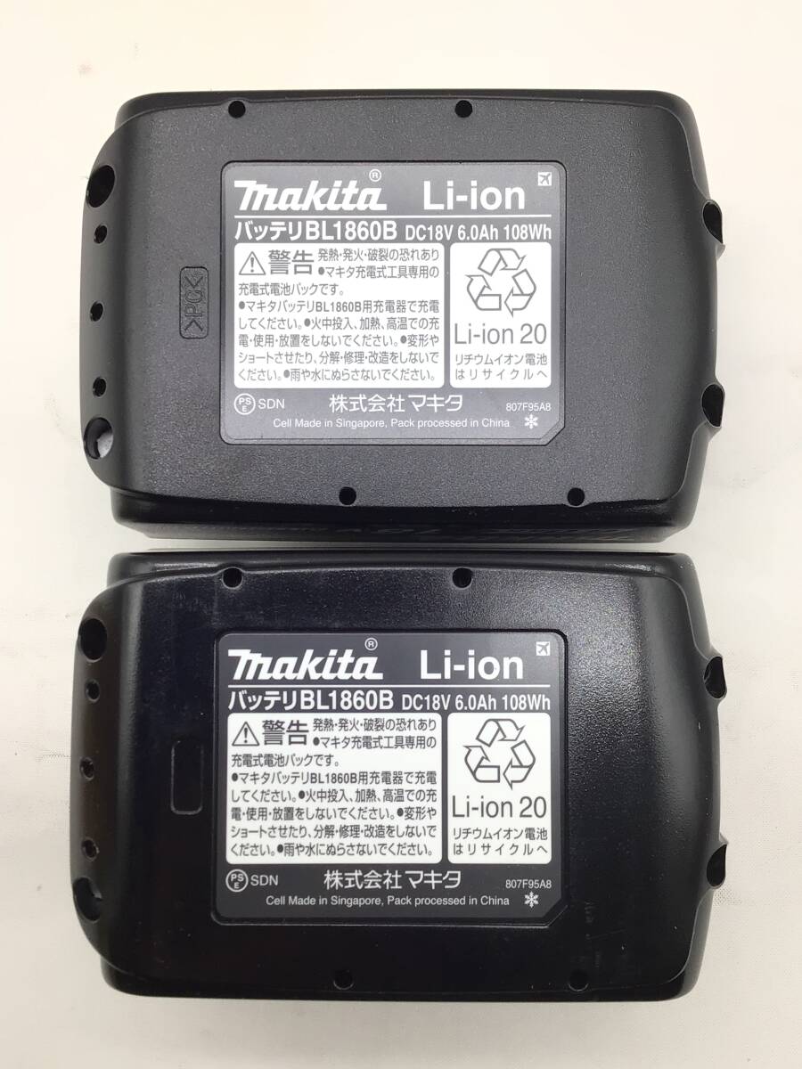 【領収書発行可】☆[未使用]Makita/マキタ 18v6.0Ah リチウムイオンバッテリー BL1860B 【2個セット】 [ITK97D8WI3L6]_画像5