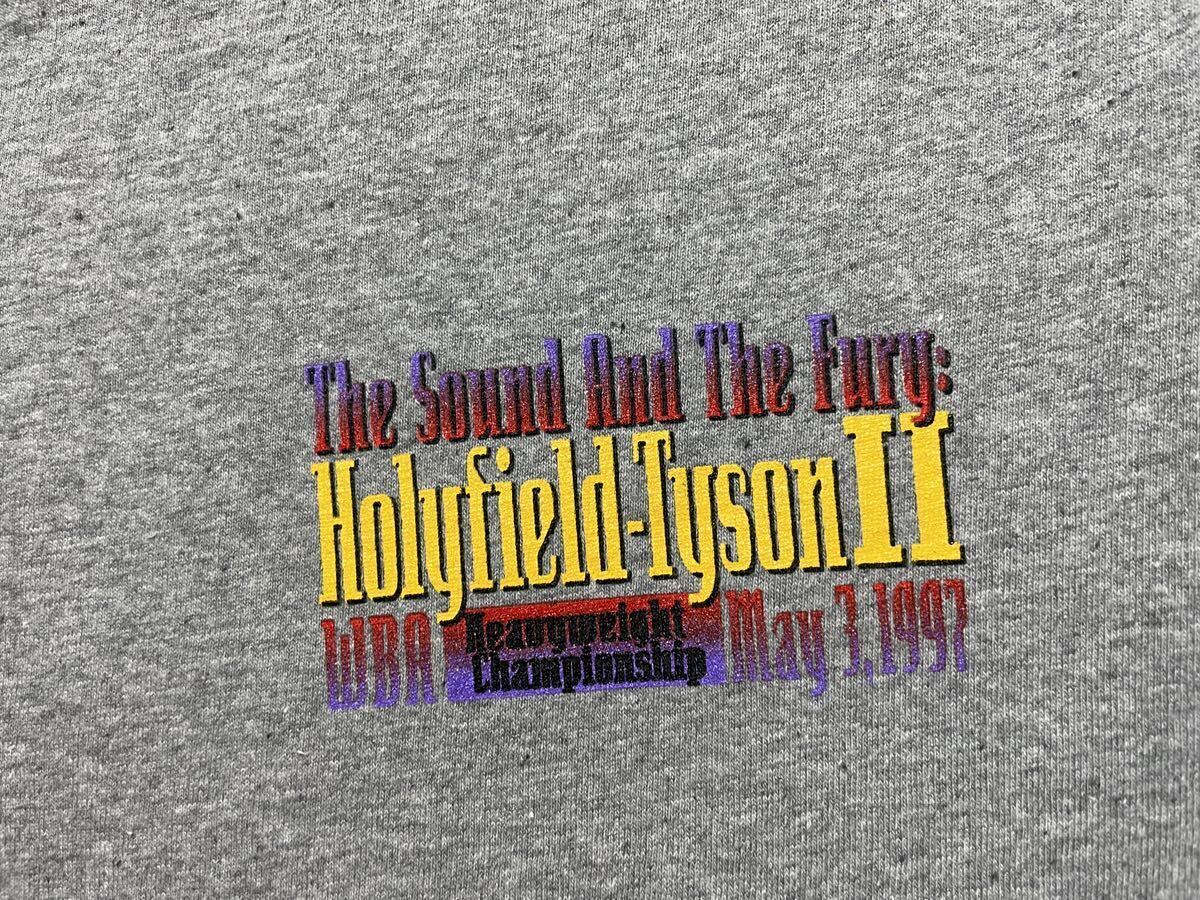  MGM GRAND　90s ビンテージ USA製 The Sound And The Fury Holyfield vs Tyson 2 ホリフィールド vs マイクタイソン Tシャツ M_画像4