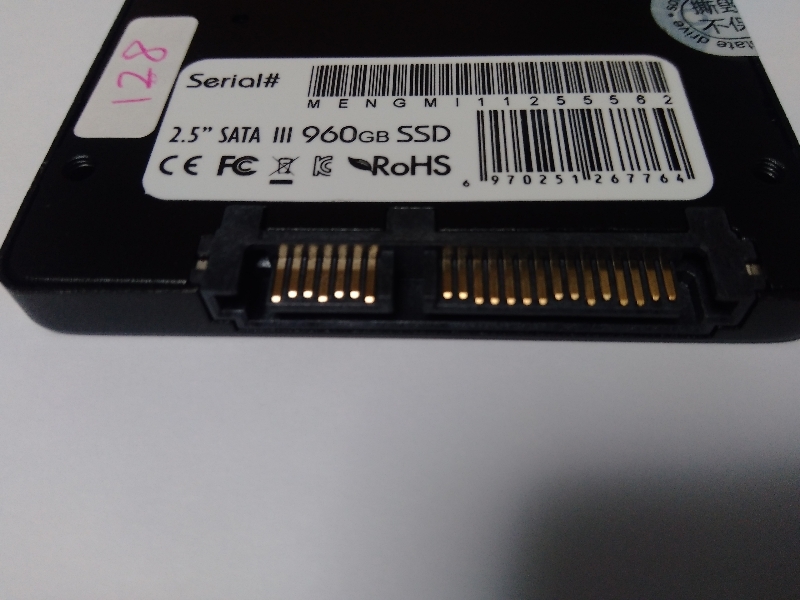 ■ SSD ■ 960GB （128時間）　MENGMI　正常判定　送料無料_画像7