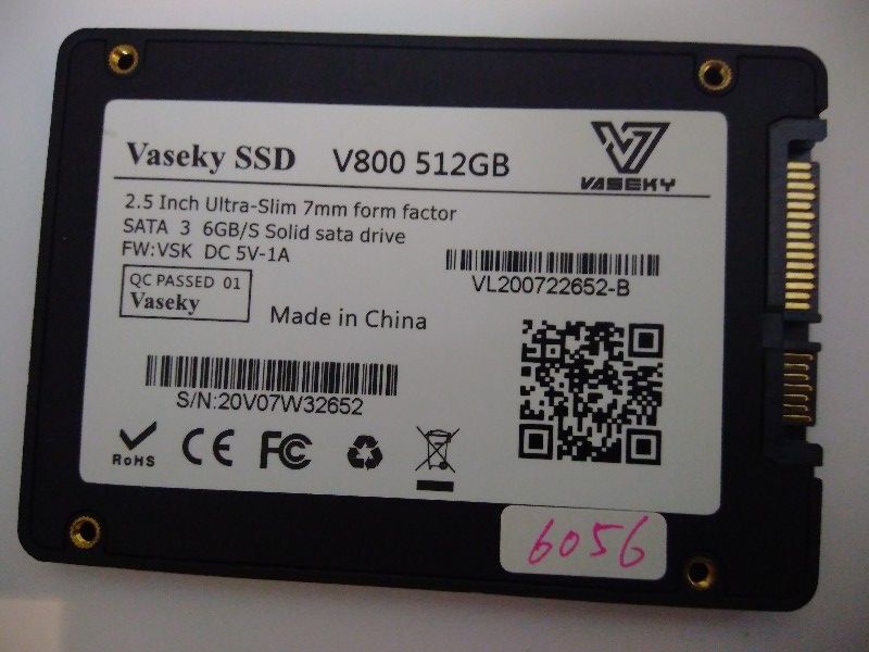 深センVaseky祭り ⑪ ■ SSD ■ 512GB （6050時間） Vaseky V800 正常判定 送料無料の画像2
