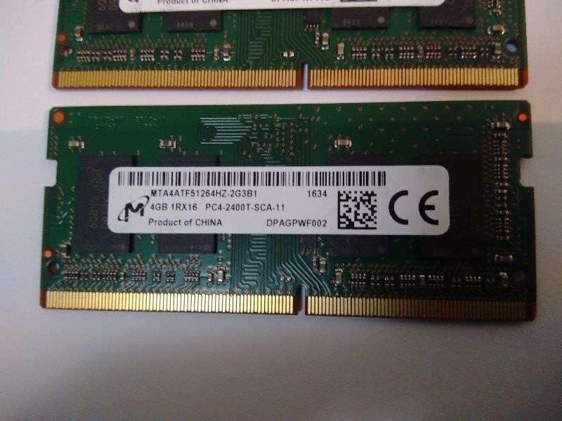 ほぼ揃い 合計8GB（4GB×2枚)のペア ／ DDR4-2400 PC4-19200 Micron ／送料無料 【四00揃】cの画像3