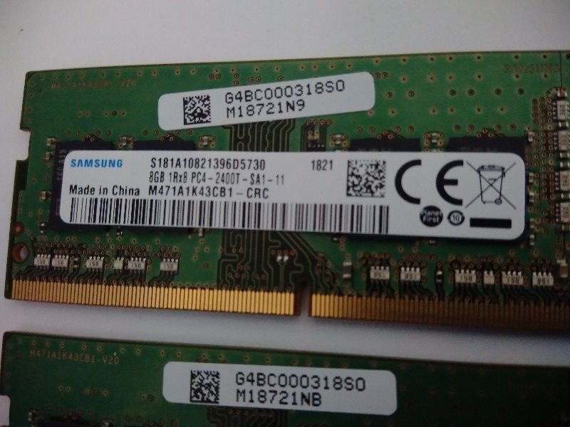  【 数量4 】 合計16GB（8GB×2枚)のペア ／ DDR4-2400 PC4-19200 Samsung で、揃い ／送料無料 ▼管3rd▼の画像2