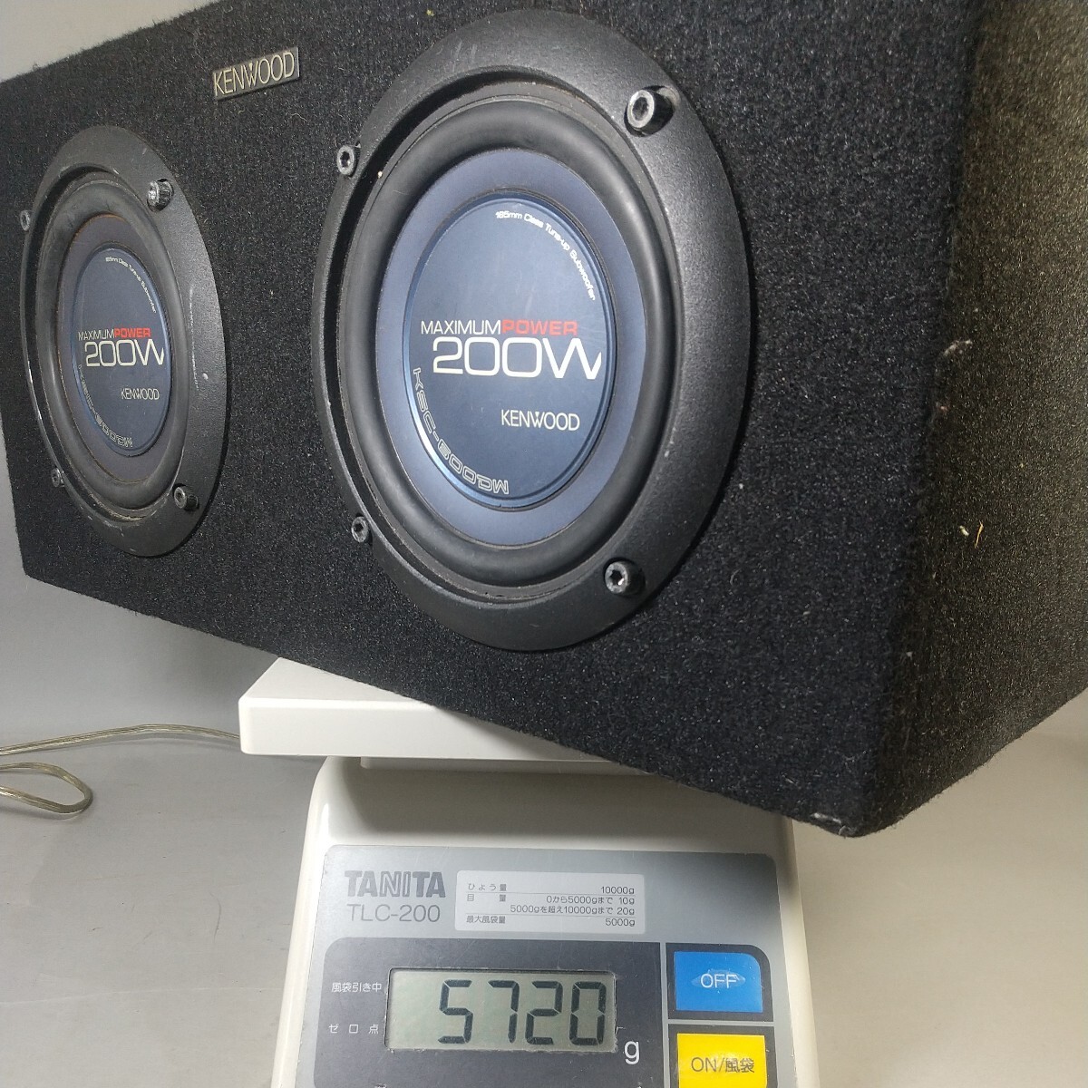 255同梱NG ケンウッド KENWOOD サブウーファー ウーハー KSC-600DW アンプ200W MAXIMUM POWER 22×47cm5.72kg黒 Tune-up Subwoofer 中古の画像7