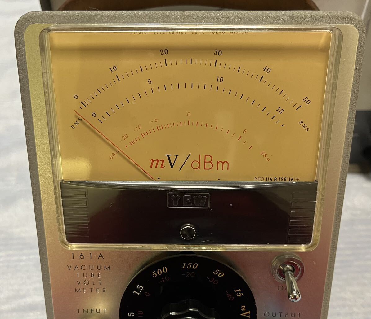 LEADER オーディオジェネレーター LAG-55 AUDIO GENERATOR 真空管電圧計 VACUUM TUBE VOLT METER MODEL161A KIKUSUI菊水 通電確認 ジャンクの画像7