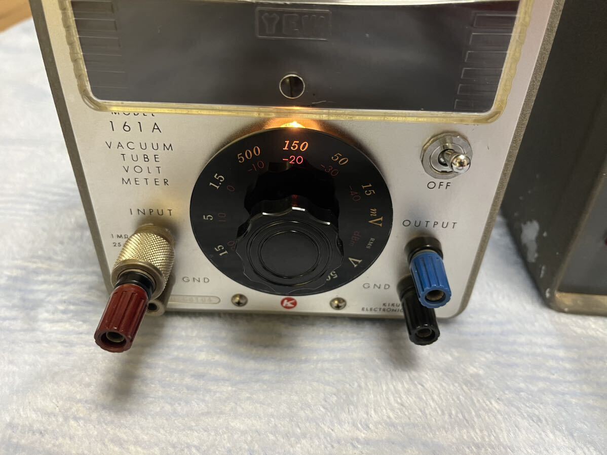 LEADER オーディオジェネレーター LAG-55 AUDIO GENERATOR 真空管電圧計 VACUUM TUBE VOLT METER MODEL161A KIKUSUI菊水 通電確認 ジャンクの画像8