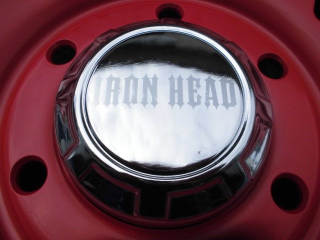 200系 ハイエース レッド 新品 IRON HEAD ホイール ホワイトリボンタイヤ 4本 6H-139.7 15インチ 215/70R15C 109/107Q 8PR 2022年 デイトナ_画像8