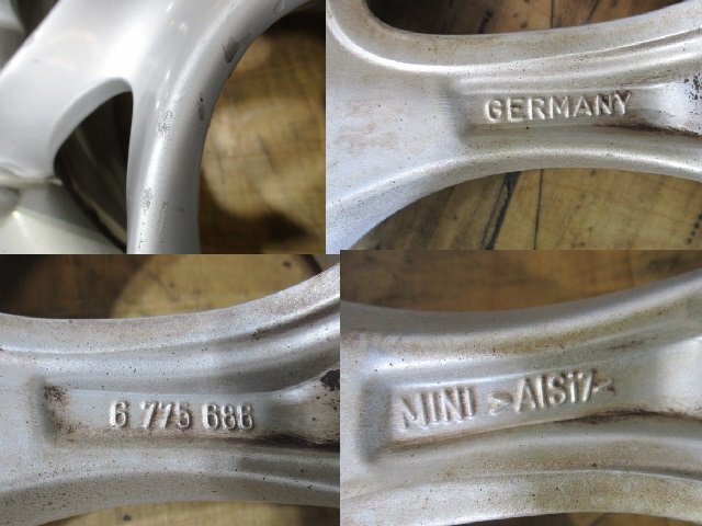 BMW MINI ミニ 純正 アルミホイール 4本 4H-100 17インチ 7J+48 検索用 ( クーパーS R50 R53 R55 R56 R57 JCW ジョンクーパーワークス )の画像4