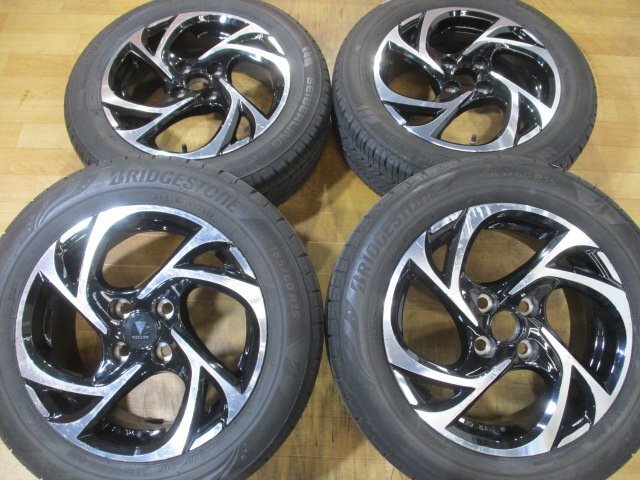 溝十分有り MODELLISTA SpinAir6 モデリスタ スピンエアー6 トヨタ ヤリス 純正 OP ホイール タイヤ 4本 15インチ 185/60R15 2021年/2023年の画像1