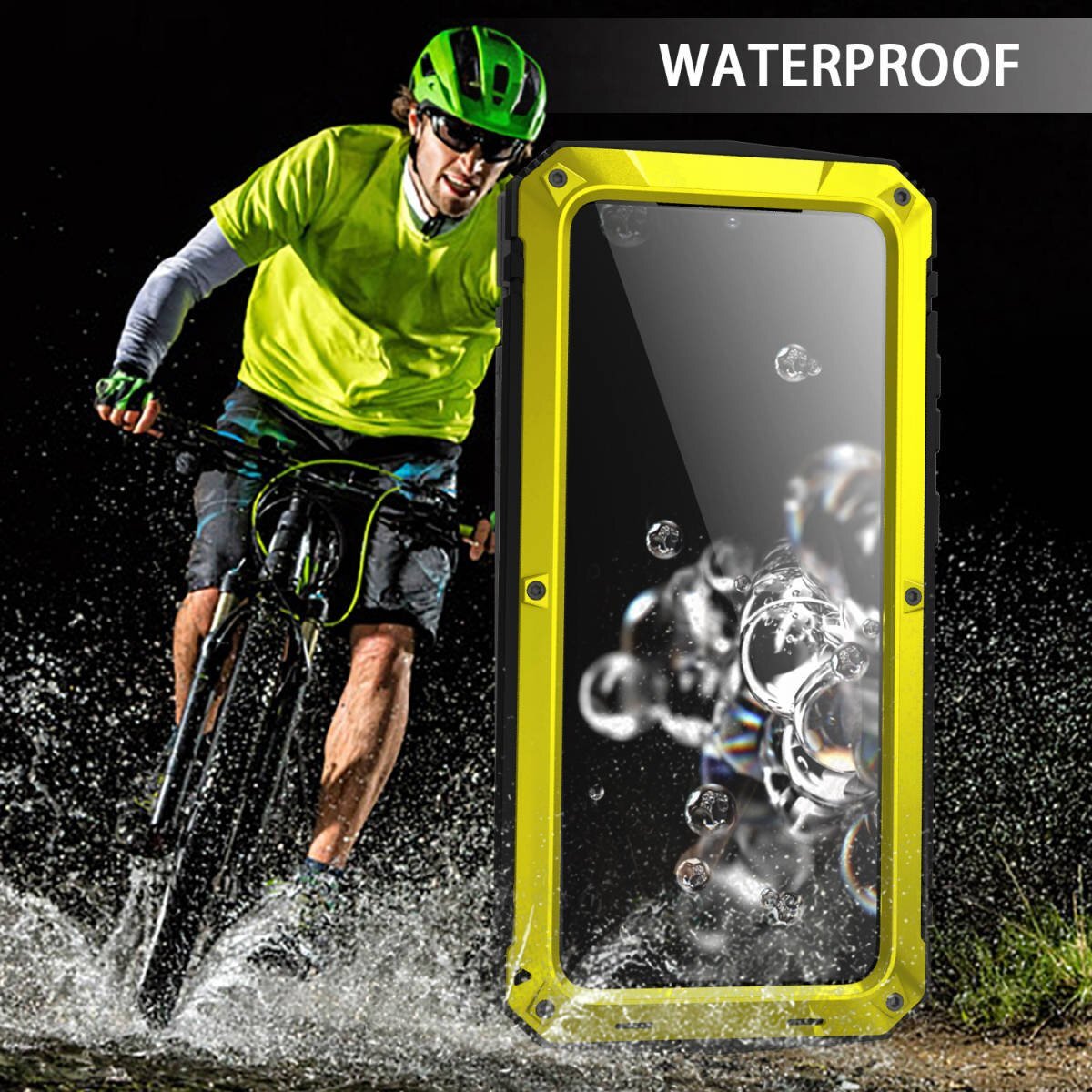 iPhone11/11Pro/11Promaxケース アルミバンパー 強化ガラス耐衝撃防水防塵防振 スタンド機能保護iPhone12 13 14 Pro Max mini ケースLHA026_画像2