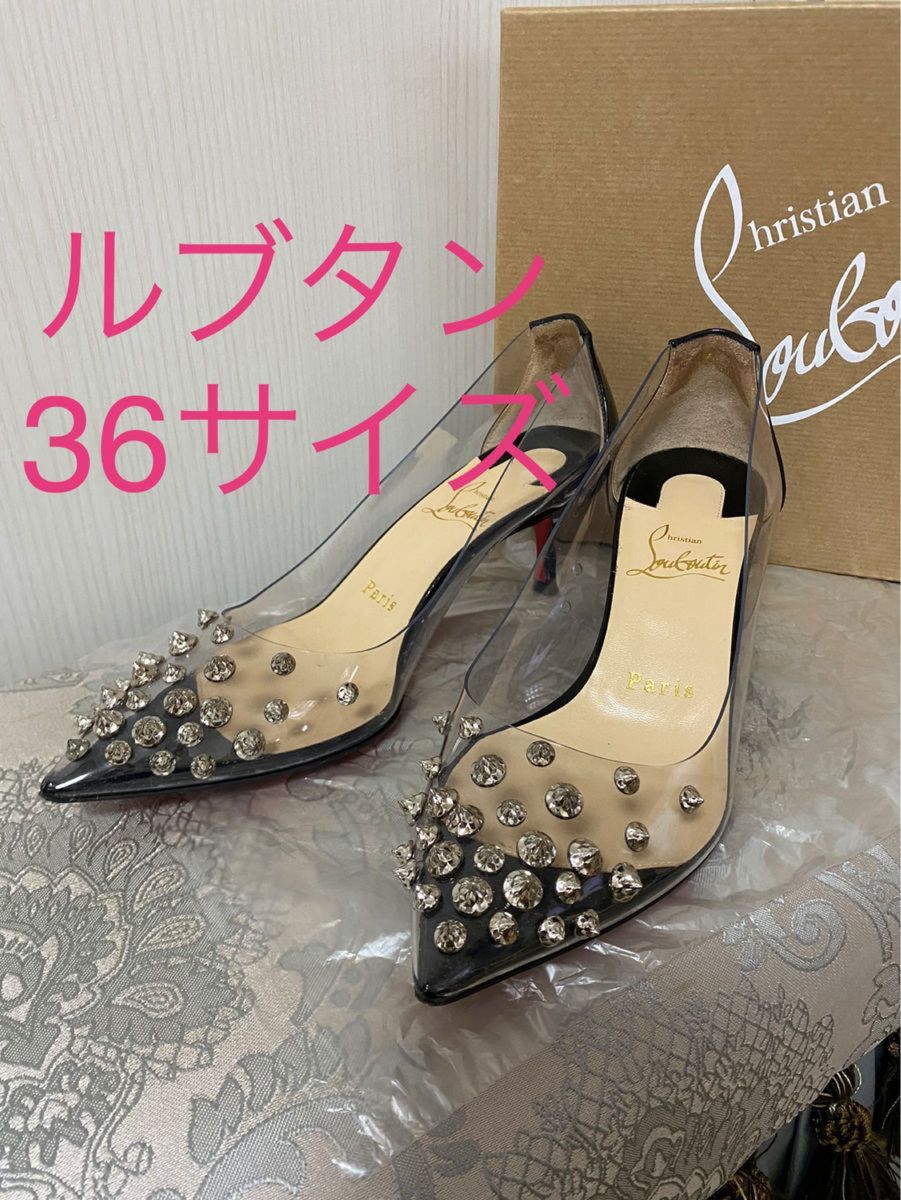 美品 クリスチャンルブタン パンプス ビジュー 36 22 5くらい 美品 クリスチャンルブタン パンプス ビジュー 36 22 5くらい