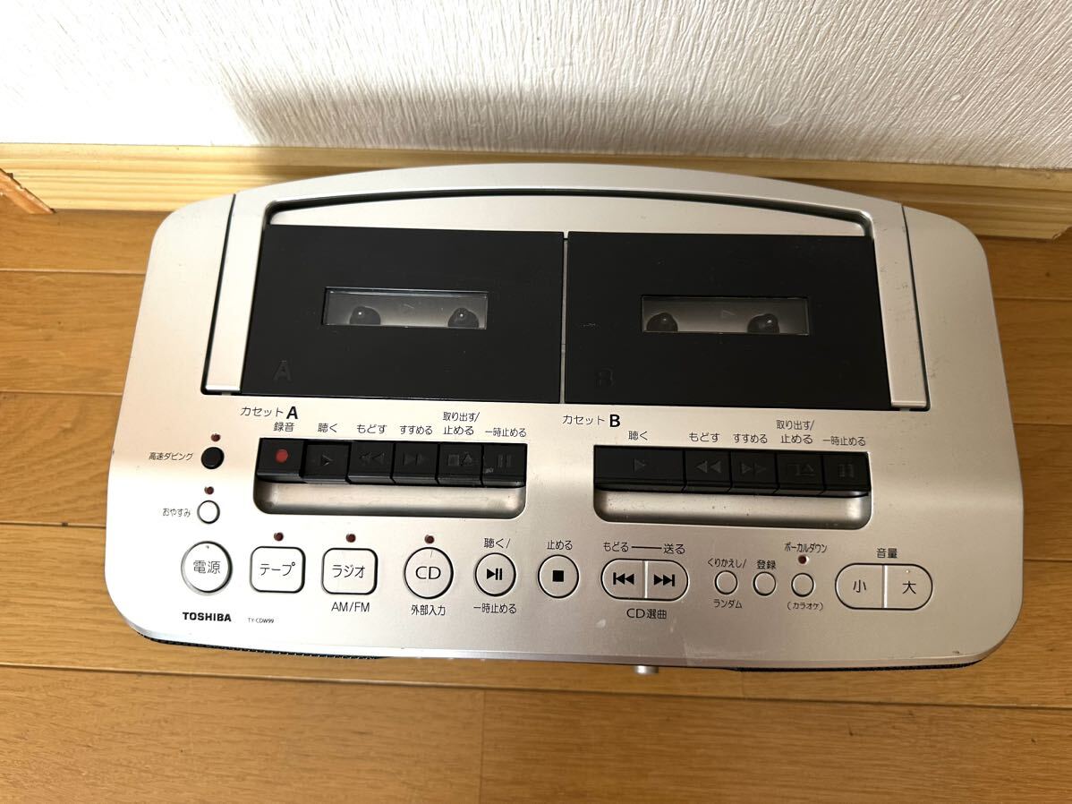 TOSHIBA 東芝 TY-CDW990 CDラジカセレコーダー Wラジカセ アンティーク 当時物 レトロの画像5