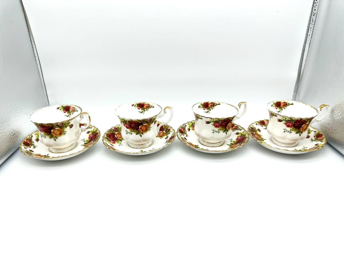 □洋食器 ROYAL ALBERT ロイヤルアルバート オールドカントリーローズ OLD COUNTRY ROSES BORN CHINA ボーンチャイナ カップ＆ソーサーの画像3