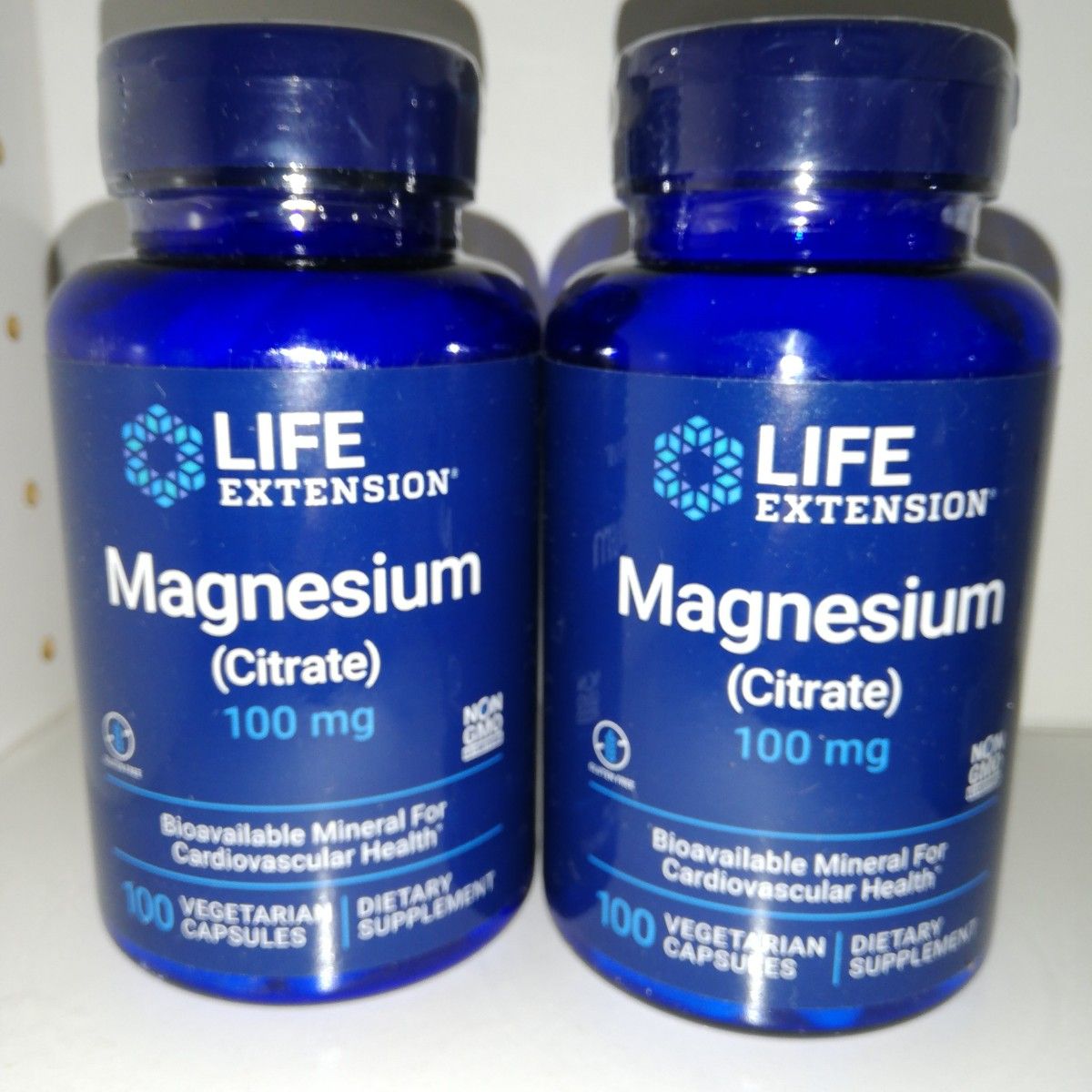 【2個セット】マグネシウム 100mg クエン酸マグネシウム キレート 100ベジカプセル Life Extension