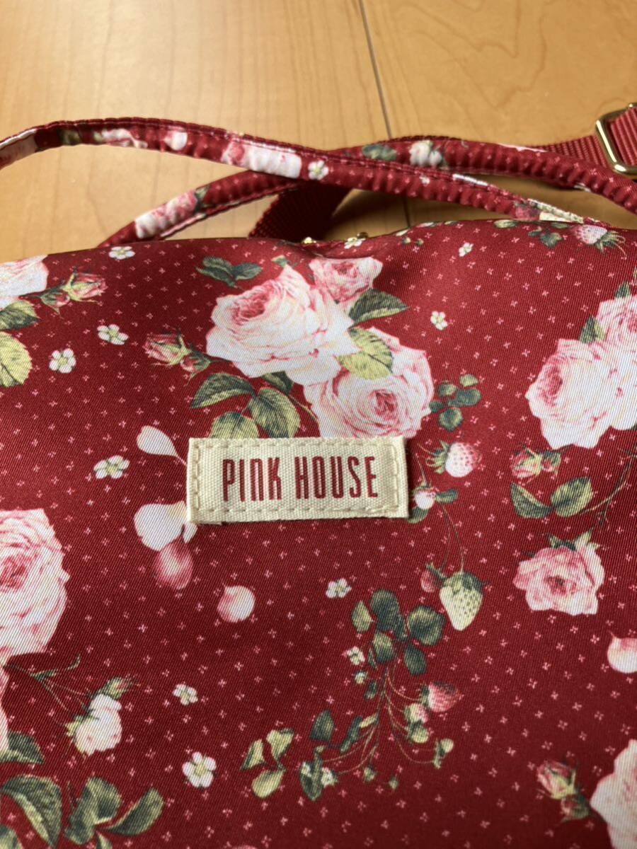 ピンクハウス 2023 Autumn Fairノベルティ Berry Rose◆PINK HOUSE◆ベリーローズ柄3WAYミニバッグ 赤の画像2