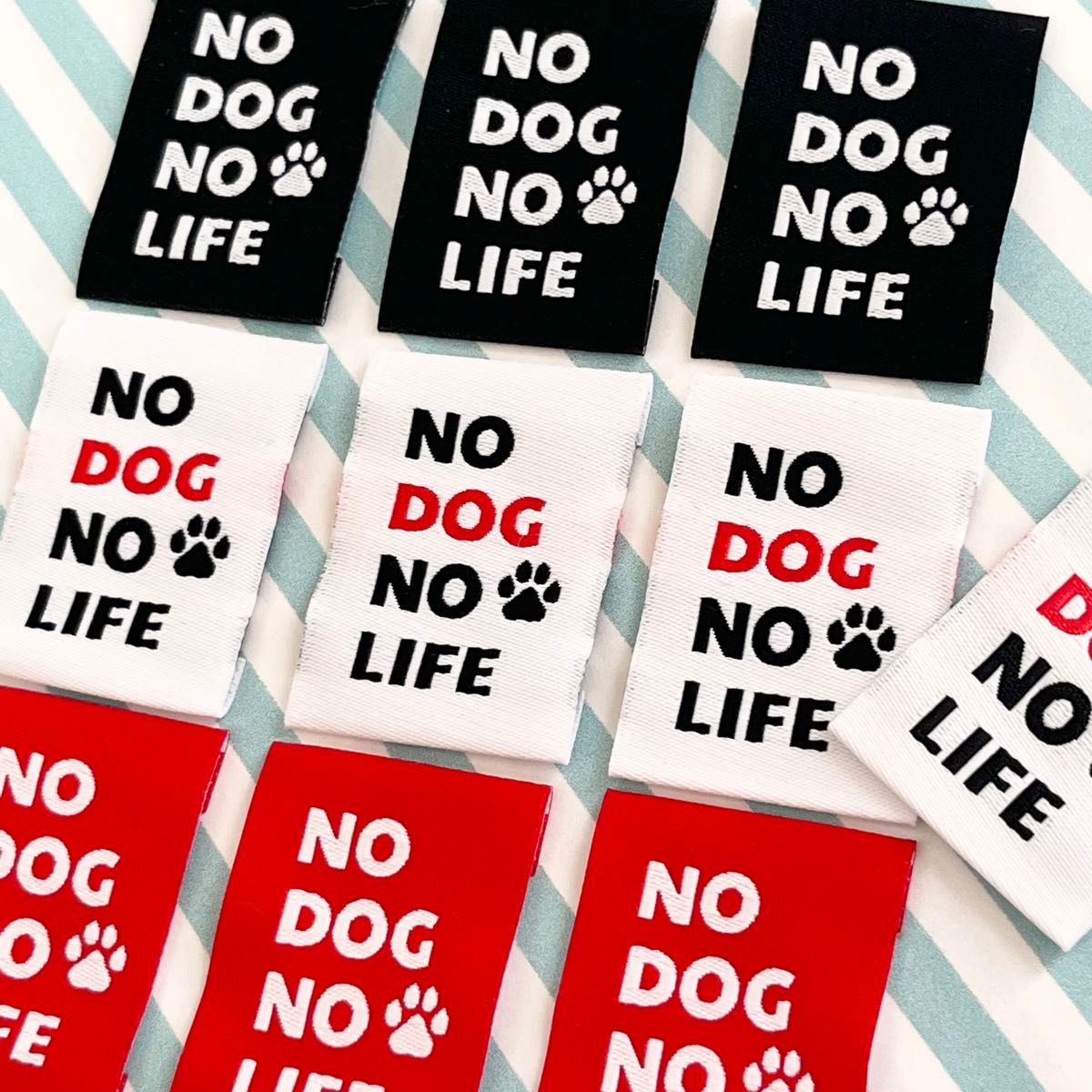 布タグ　NO DOG NO LIFE　10枚セット　