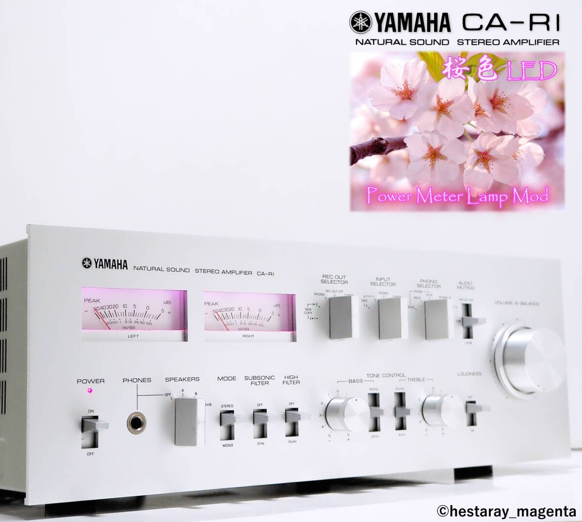 ★ 【整備・レストア済、準美品】 YAMAHA CA-R1 ヤマハ プリメインアンプ メーター照明LED化済 MC対応 取説付 70年代ヴィンテージ ★の画像1